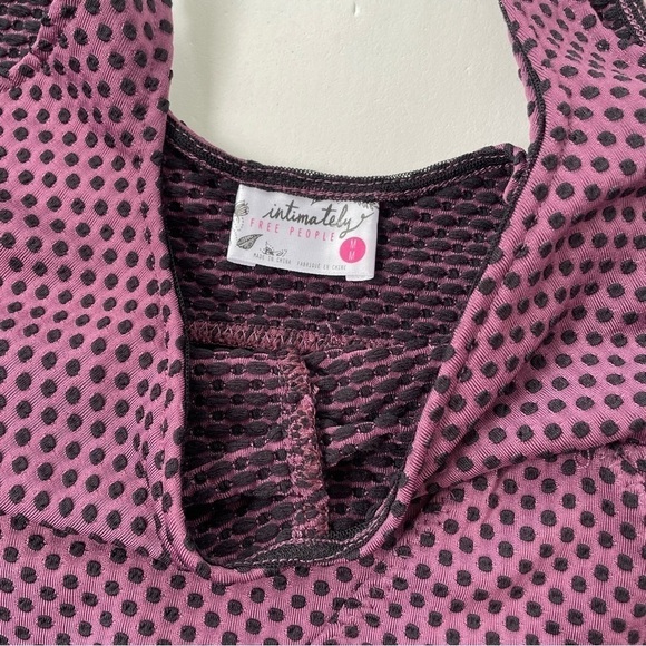 Intimately Free People Purple Black Microdot Bodycon Dress Size Medium - Picture 7 of 10